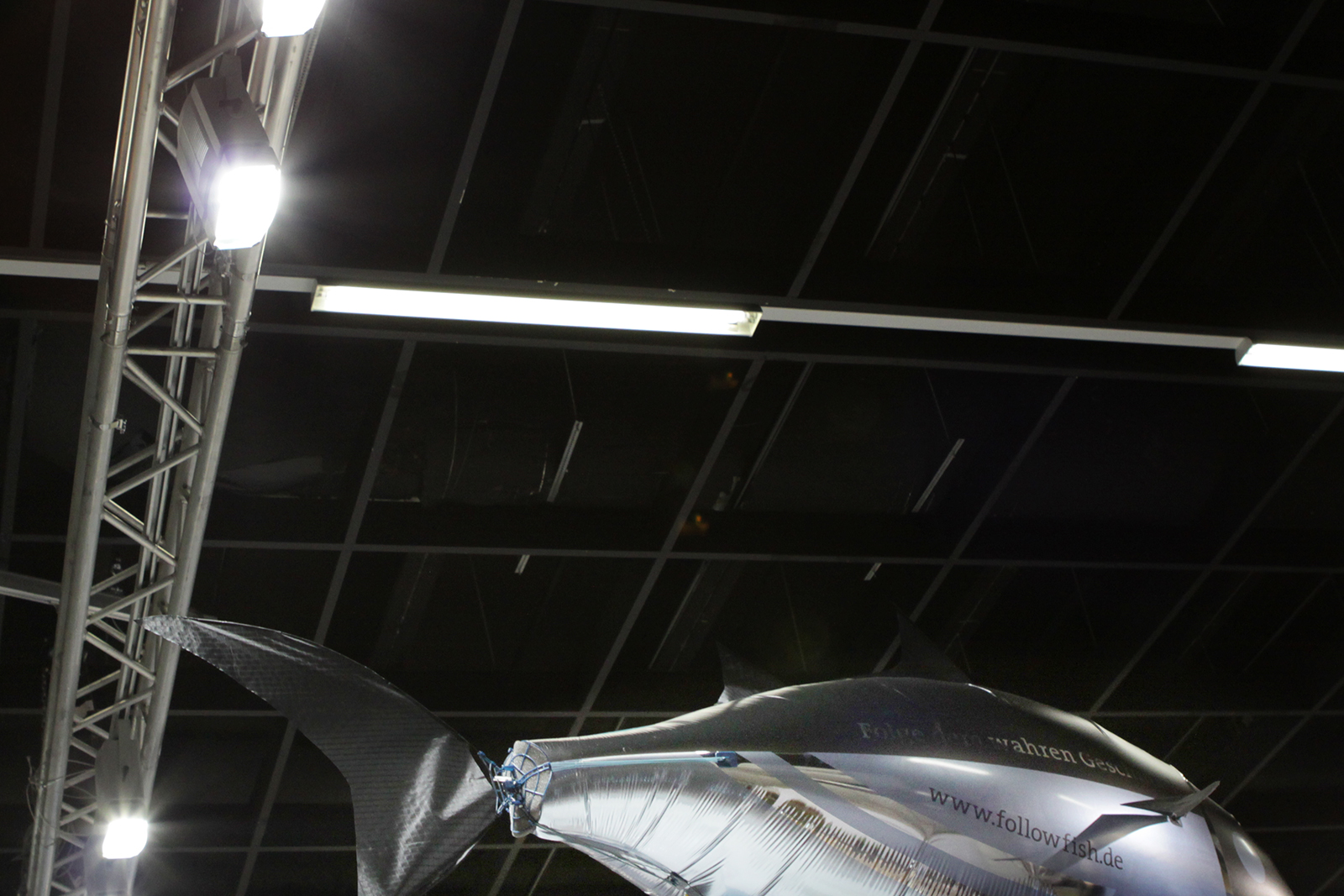 antiboring units, Messeexponat für Follow Fish (remote-controlled flying fish), Anuga